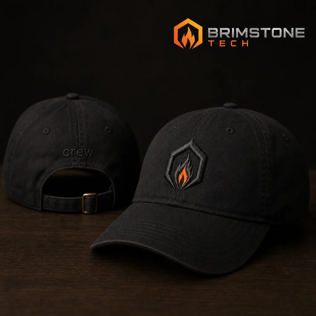 Black BrimstoneTech Forge Crew cap