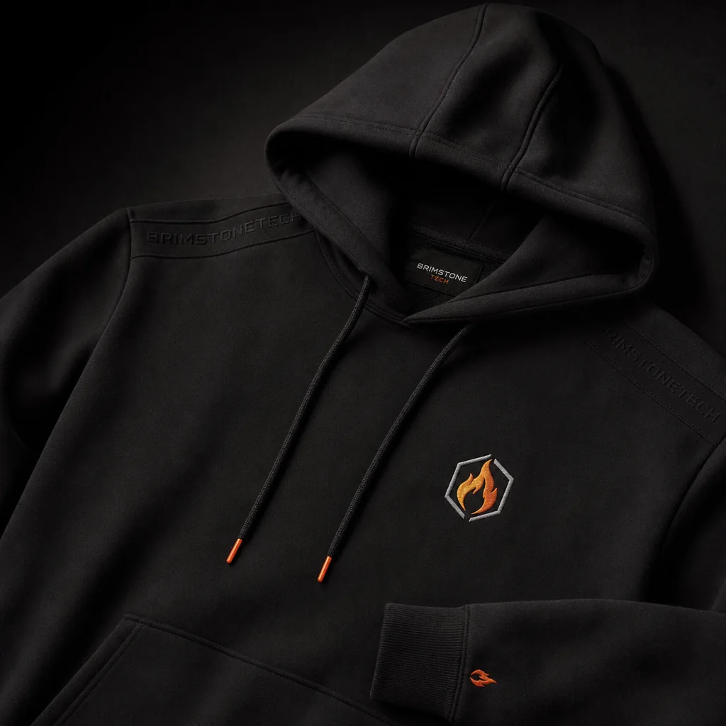 Black BrimstoneTech Forge Crew hoodie